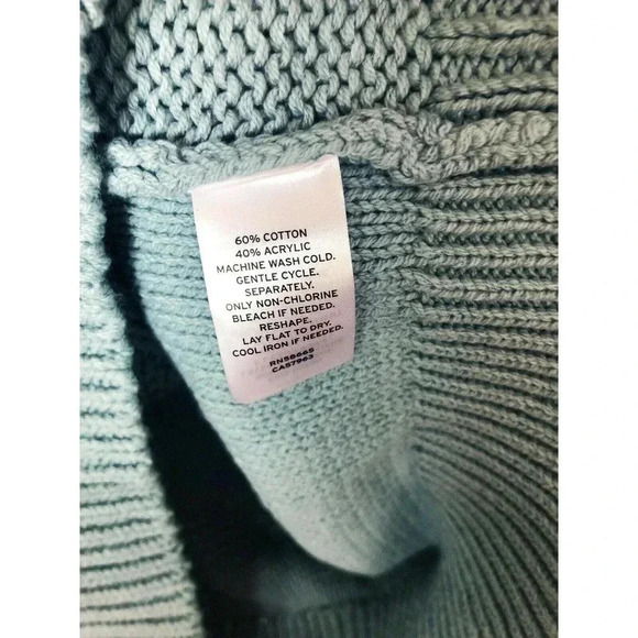 NEW Abound Pullover Knit Sweater Cropped Crew Neck Size M Blue Nordstrom - Picture 4 of 4